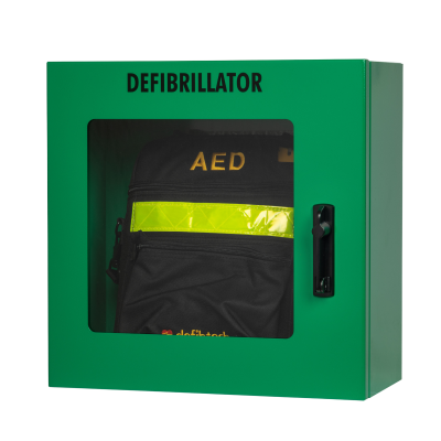 AED Wandkast met alarm (groen, 40x40 cm)